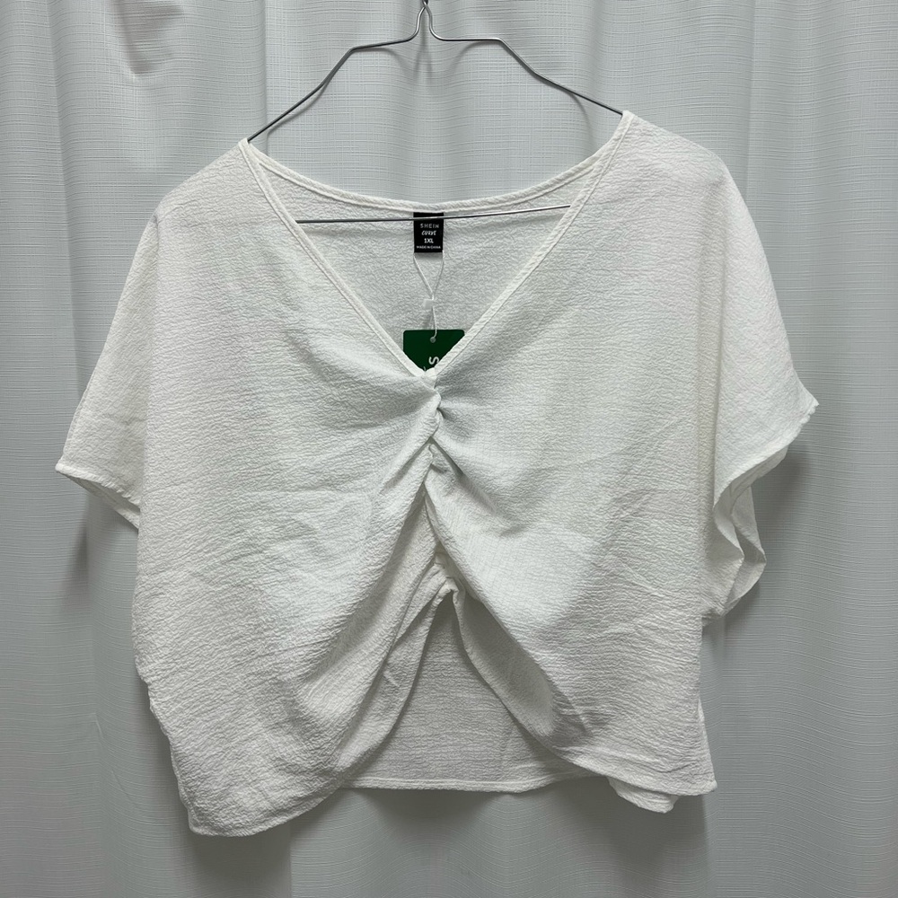 NWT white sheer crop top